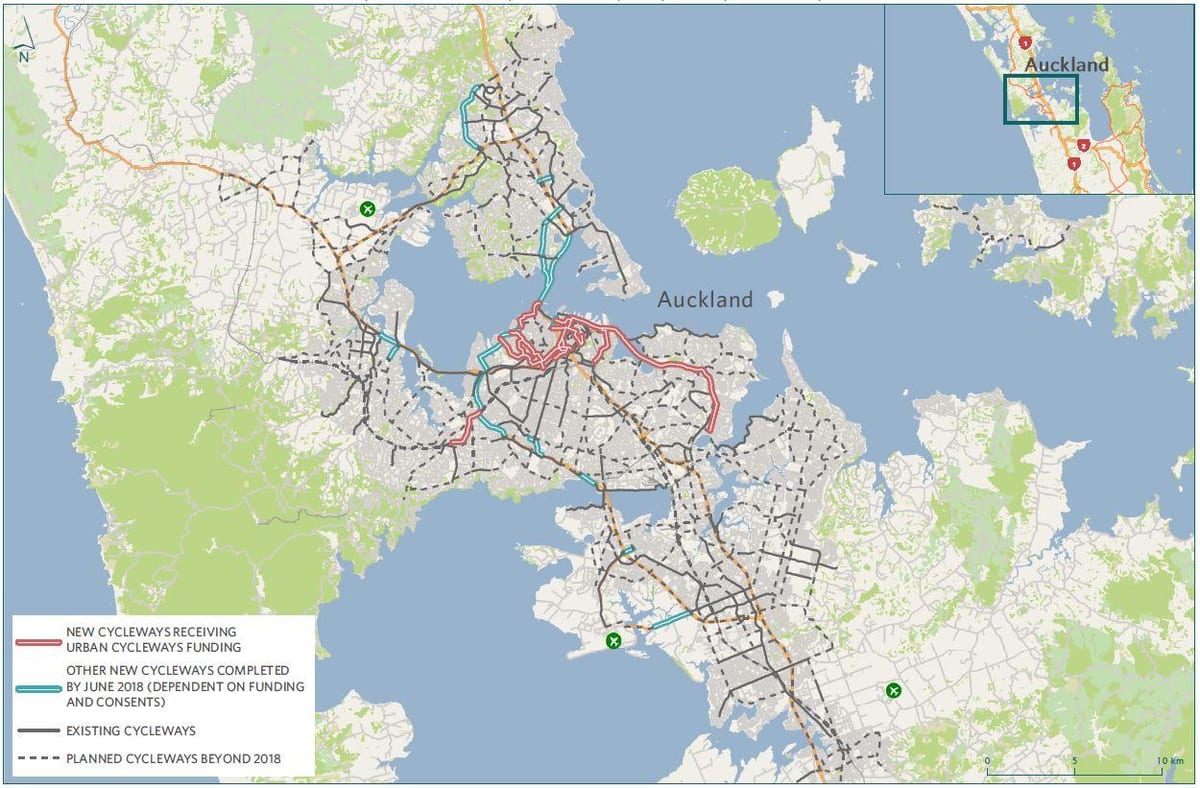 வரைபடம் cycleway ஆக்லாந்து வரைபடம்
