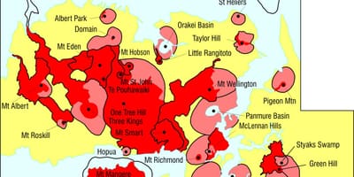 ஆக்லாந்து எரிமலைகள் வரைபடம்