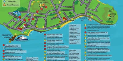 வரைபடம் Devonport ஆக்லாந்து